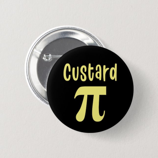3.14 Custard Pie Pi Pun Funny Math Joke 2 Inch Round Button (Front & Back)