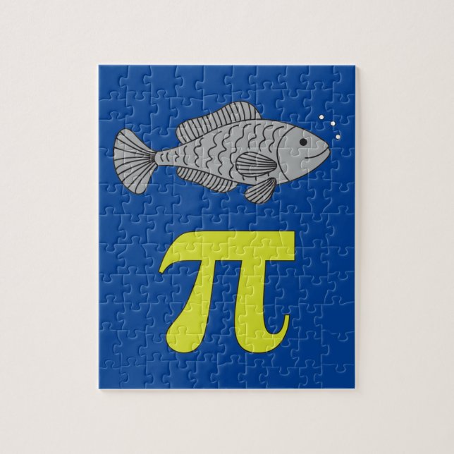 3.14 Fish Pie Pi Pun Funny Math Joke Jigsaw Puzzle (Vertical)