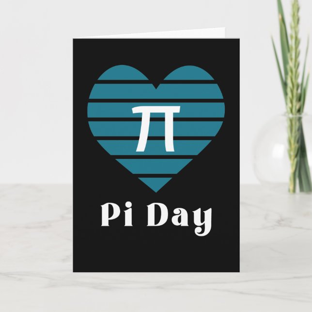 3.14 Heart Happy Pi Day Card (Front)