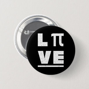 3.14 Love And Live Vintage Distressed Happy Pi Day 2 Inch Round Button