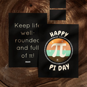 3.14 National Pi Day Design  - Happy Pi Day Holiday Card