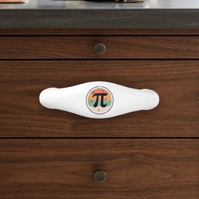 3.14 National Pi Day Design  - Pi Day Gift Idea Ceramic Drawer Pull (Creator Uploaded)