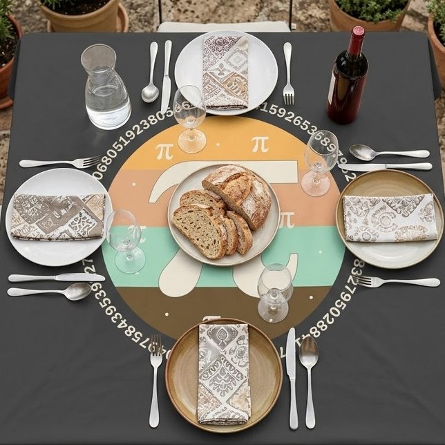 3.14 National Pi Day Design  - Pi Day Gift Idea Tablecloth (Creator Uploaded)