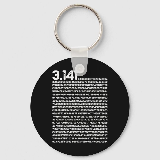 3.14 Pi Day Math Irrational Number Pi  Keychain (Front)