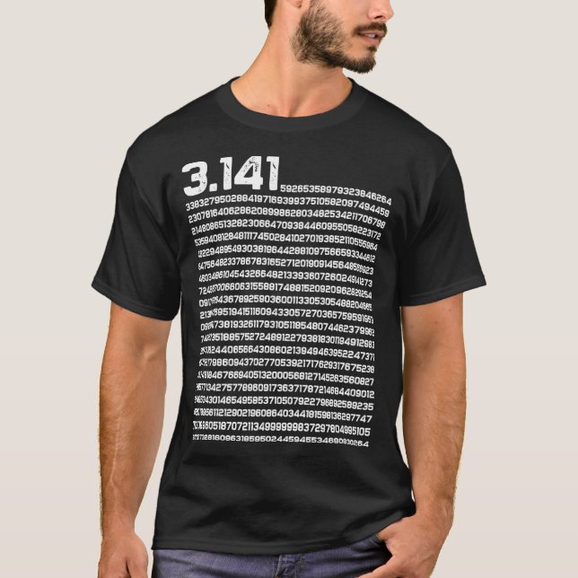 3.14 Pi Day Math Irrational Number Pi T-Shirt (Front)