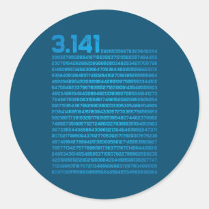 3 14 Pi Day Mathematics Physics Irrational Number Classic Round Sticker