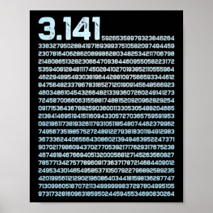 3.14 Pi Math Teacher Physics Irrational Number Poster