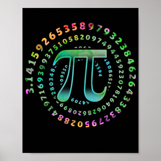 3.14 Pi Mathematics Physics Irrational Number Poster (Front)