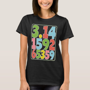3 14 Pi Number Playful pie Shield Pi Day T-Shirt