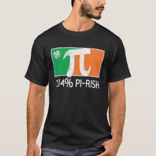 3 14 Pi Rish St Patrick's Day Irish Flag C Distres T-Shirt