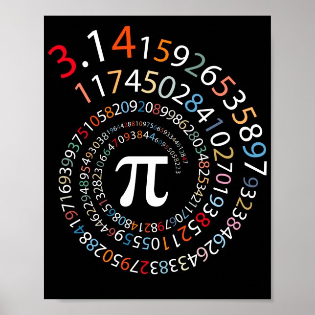 3.14 Pi Symbol Math Poster (Front)
