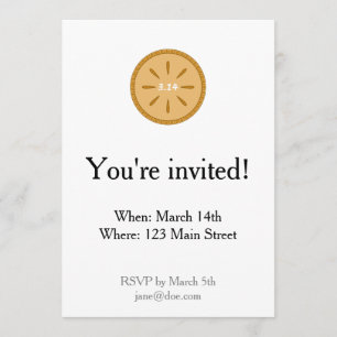 3.14 Pie with Pi Crust Invitation