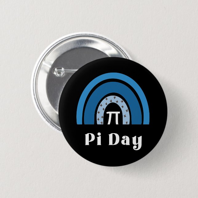 3.14 Rainbow Happy Pi Day 2 Inch Round Button (Front & Back)