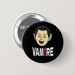 3.14 Vampire Pi Pun Funny Math Joke 2 Inch Round Button