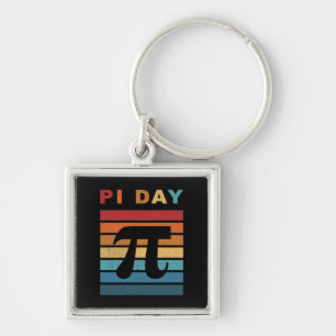 3.14 Vintage Distressed Pi Day Keychain