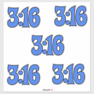 3:16, 5 pack of stickers