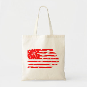 3% 1776 Distressed Flag  #USAPatriotGraphics  © Tote Bag