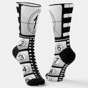 3...2...1..."Movie Countdown" Grey Crew Socks