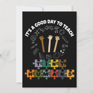 3/4, It's A Good Day To Teach Tiny Humans, Teacher Thank You Card