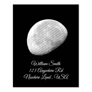 3/4 Moon Rubber Stamp