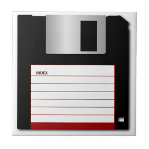 3.5 inch Floppy Diskette old vintage computer disc Tile