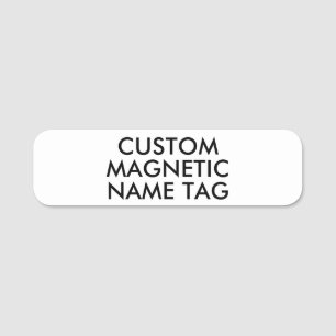 3.5" x 1" ROUNDED Custom Magnetic Name Tag Blank