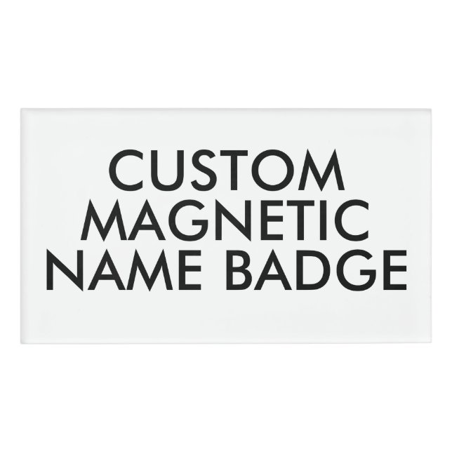 3.5" x 2" Personalized Magnetic Name Badge Blank (Front)