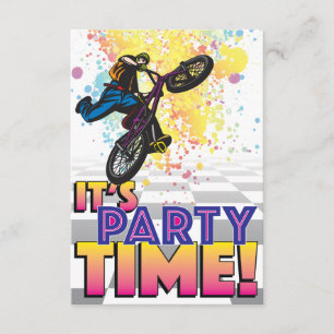 3,5 X 5 BMX Invitation d'anniversaire