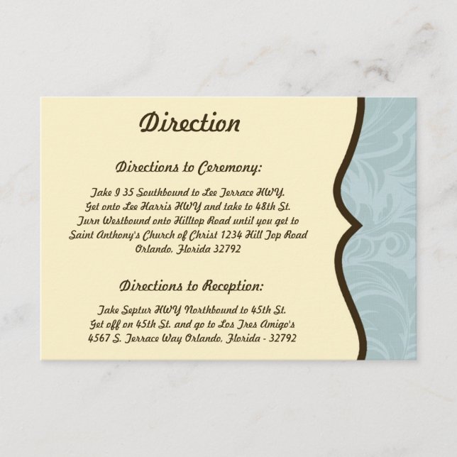 3.5 x 5 Direction Card Moustache You a Question (Front)