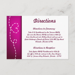 3.5 x 5 Direction Card Paper Plane Purple BG