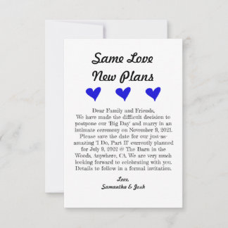 3.5" x 5" Flat Save The Date Card