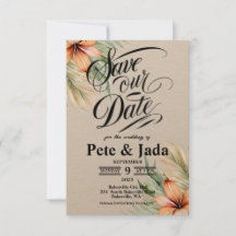 3.5" x 5" Flat Save The Date Card