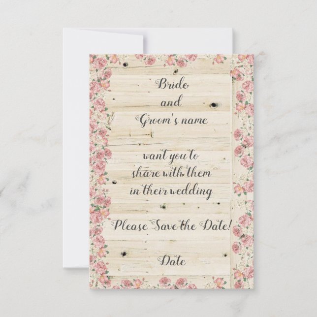 3.5" x 5" Flat Save The Date Card (Front)
