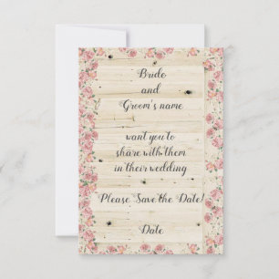 3.5" x 5" Flat Save The Date Card