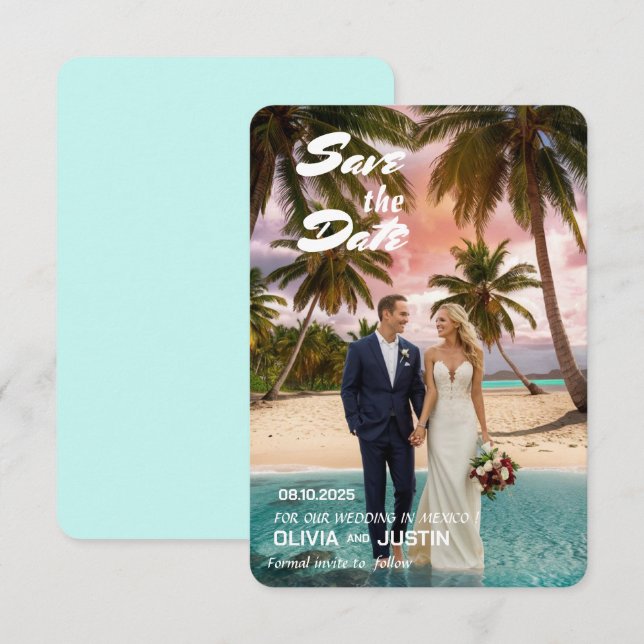 3.5" x 5" Flat Save The Date Card (Front/Back)