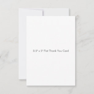3.5" x 5" Flat Thank You Card