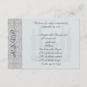 3,5 x 5 R.S.V.P Carte de réponse Soft Blue Islamic