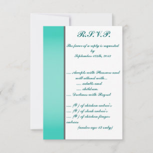 3.5 x 5 R.S.V.P Seahorse Anchor Turquo Invitation