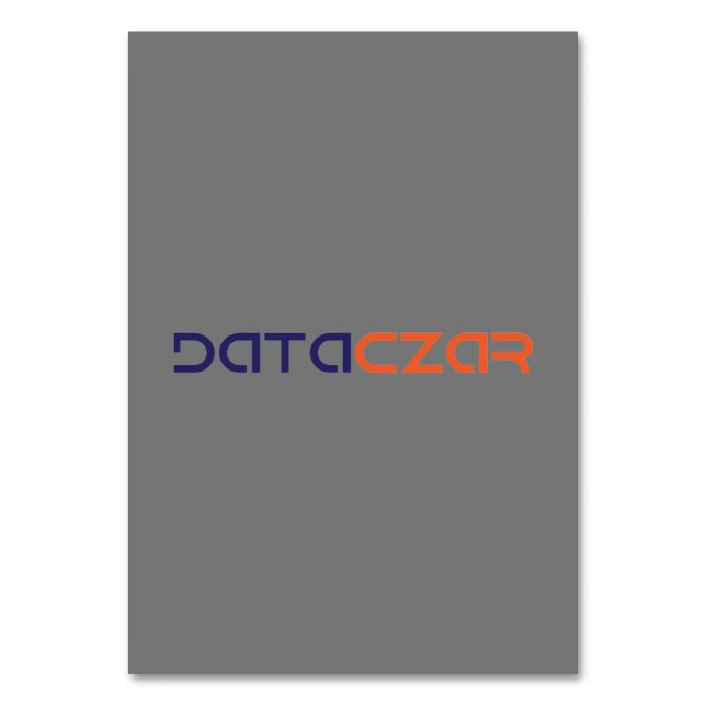 3.5" x 5" table number (Front)