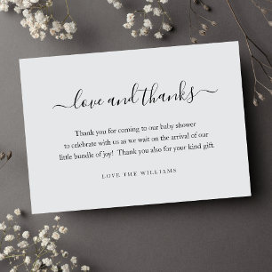 3.5" x 5" Thank You Baby Shower Gift Personalized Card