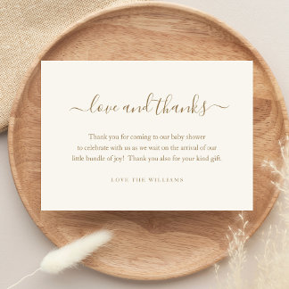 3.5" x 5" Thank You Baby Shower Gift Personalized Card
