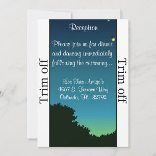 3.5 x 7 Reception Fireflies and Mason Invitation