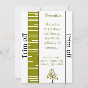 3.5 x 7 Reception Green Pear Fruit Str Invitation