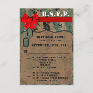 3.5x5 Carte de R.S.V.P. Marine IMPRESSION NUMÉRIQU