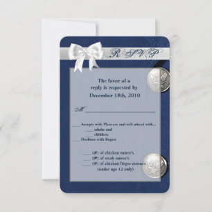 3.5x5 Carte de R.S.V.P. Uniforme de classe A de l'