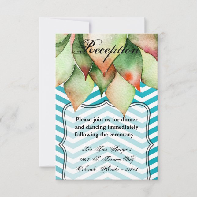 3,5x5 Carte de réception Boho Cactus Cactus Succul (Devant)