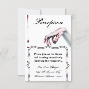 3.5x5 Carte de réception zombie goutte de sang vam