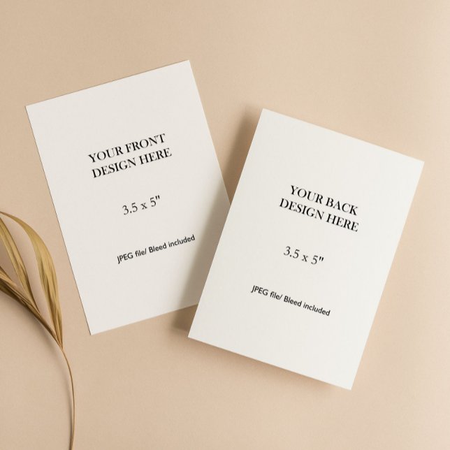 3.5x5" Double Sided Card Printing (3.5x5 card double sided printing, vertical card print, portrait enclosure card, details card )