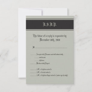 3.5x5 R.S.V.P. Card Black Tie Affair