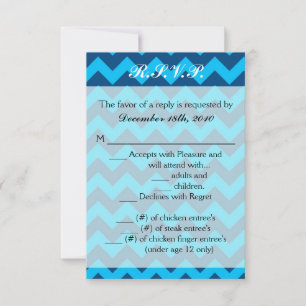 3.5x5 R.S.V.P. Card Chevron Blues
